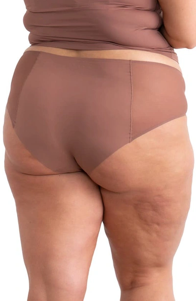Uwila Warrior Happy Seams Mesh-inset Briefs In Toffee