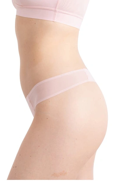 Uwila Warrior Vip Mesh Thong In Rose Quartz