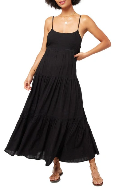 Shop L*space Santorini Cover-up Maxi Dress In Black