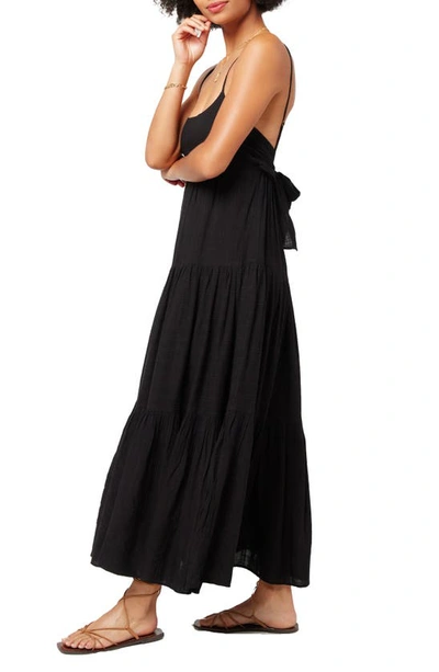 Shop L*space Santorini Cover-up Maxi Dress In Black