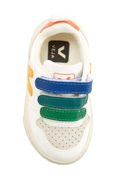 Shop Veja Small V-10 Sneaker In Multico Extra White Ouro