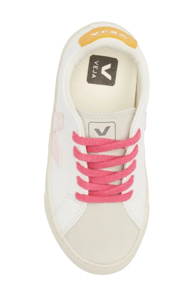 Shop Veja Small Lace-up Esplar Sneaker In Extra White Petale Ouro