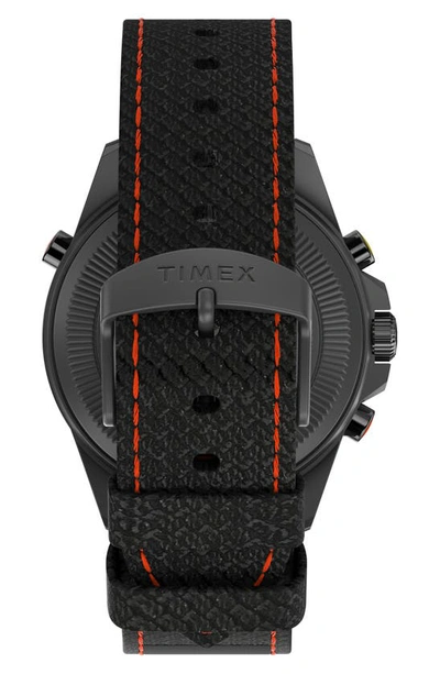 Shop Timex Expedition North® Tide-temp-compass Textile Strap Watch, 41mm In Black