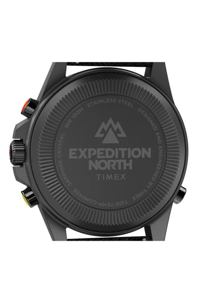 Shop Timex ® Expedition North® Tide-temp-compass Textile Strap Watch, 41mm In Black