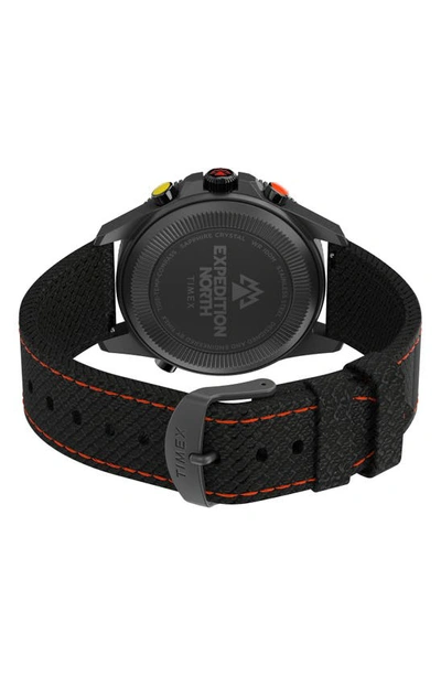 Shop Timex ® Expedition North® Tide-temp-compass Textile Strap Watch, 41mm In Black