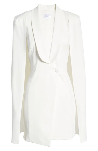 Shop Katie May Boss Lady Cape Minidress In Ivory
