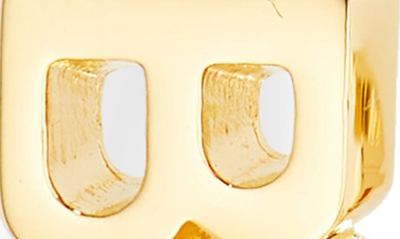 Shop Burberry Logo Hoop Earrings In Light Gold