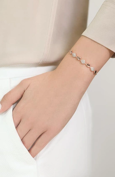 Shop Monica Vinader Nura Teardrop Diamond Bracelet In Rose Gold/ Diamond