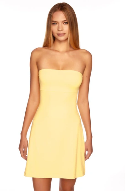 Shop Susana Monaco Back Cutout Tube Dress In Lemon Zest