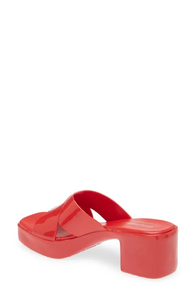 Jeffrey Campbell Bubblegum Platform Sandal In Red Shiny