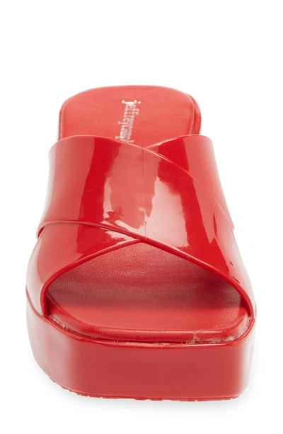 Shop Jeffrey Campbell Bubblegum Platform Sandal In Red Shiny