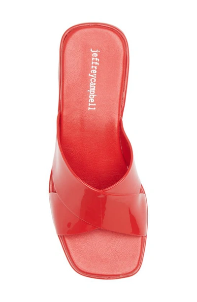 Jeffrey Campbell Bubblegum Platform Sandal In Red Shiny