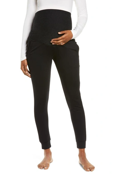 Shop Beyond Yoga Hold Me Close Maternity Joggers In Black