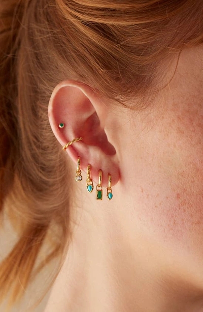 Monica Vinader Teardrop Stud Earrings In Gp