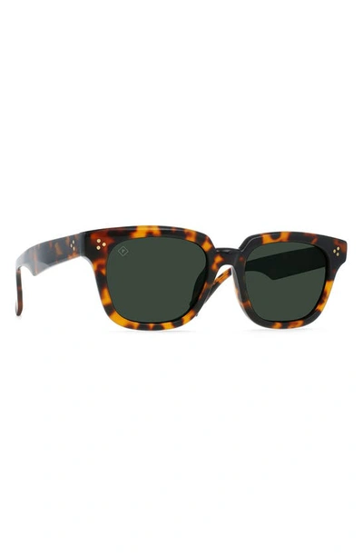 Shop Raen Phonos 53mm Polarized Square Sunglasses In Huru / Green Polar