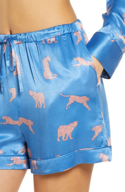 Rails Clarise Graphic-print Satin Pyjama Set In Pink Cheetahs