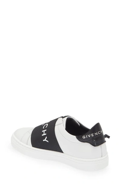 Shop Givenchy Kids' Logo Strap Slip-on Sneaker In 10b White