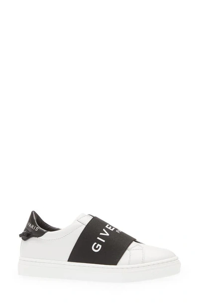 Shop Givenchy Kids' Logo Strap Slip-on Sneaker In 10b White