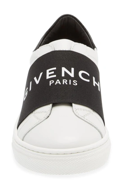 Shop Givenchy Kids' Logo Strap Slip-on Sneaker In 10b White