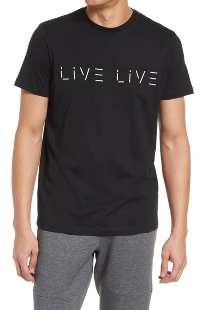 Shop Live Live Cotton Logo Graphic Tee In Blackout