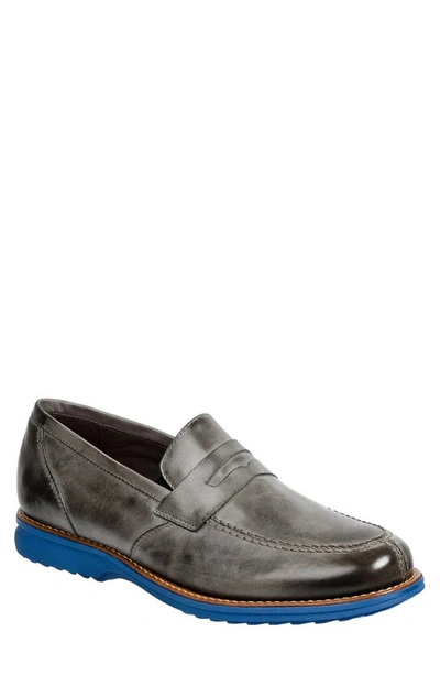 Shop Sandro Moscoloni Moc Toe Penny Loafer In Grey