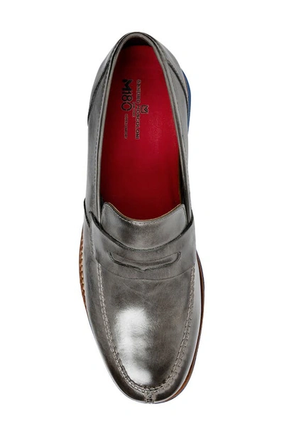 Shop Sandro Moscoloni Moc Toe Penny Loafer In Grey
