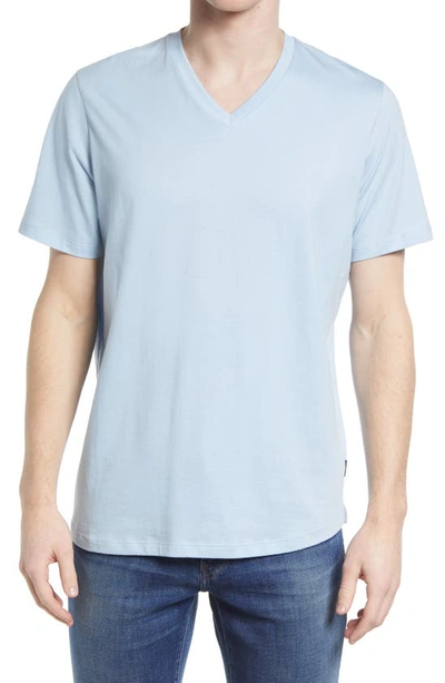 Shop Live Live V-neck Pima Cotton T-shirt In Blue Skies