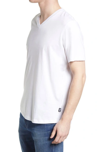 Shop Live Live V-neck Pima Cotton T-shirt In Whiteout