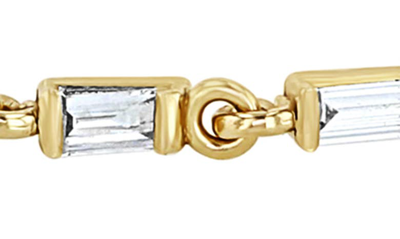 Zoë Chicco Baguette Diamond Slider Necklace In 14k Yg