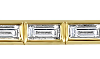 Zoë Chicco Baguette Diamond Bar Pendant Necklace In 14k Yellow Gold