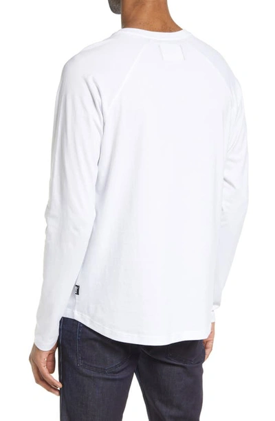 Shop Live Live Raglan Sleeve Cotton Henley In Whiteout