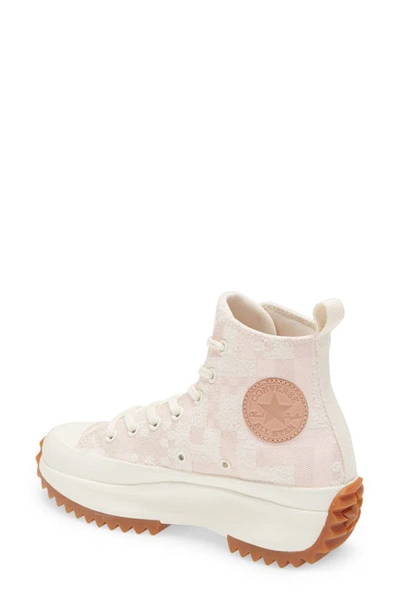 Shop Converse Run Star Hike Hi Sneaker In Egret/ Pink Clay/ Storm Pink