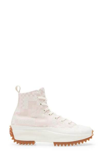 Shop Converse Run Star Hike Hi Sneaker In Egret/ Pink Clay/ Storm Pink