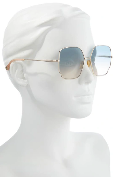 Shop Chloé 60mm Gradient Square Sunglasses In Gold