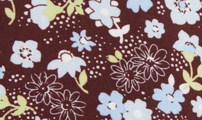 Bp. Retro Print Button-up Shirt In Brown- Blue Misty Floral