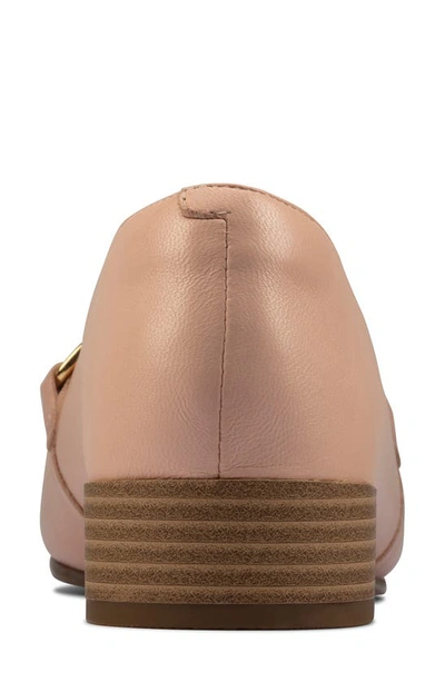 Shop Clarksr Pure Block Bit Loafer In Light Pink Leather