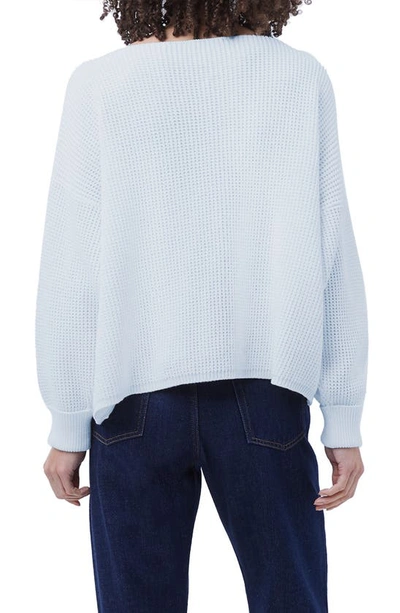Shop French Connection Millie Mozart Waffle Knit Sweater In Crystal Clear
