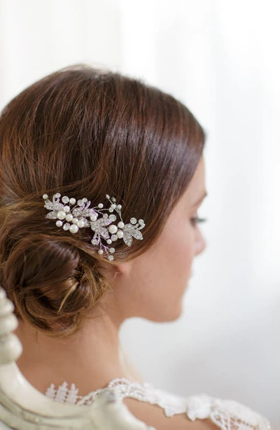 Shop Brides And Hairpins Catherine Jeweled Hair Comb In Classic Silver