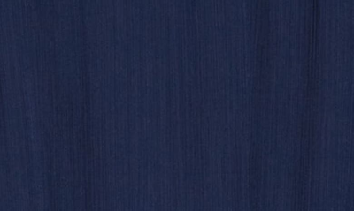Shop Ava & Yelly Kids' Tiered Ruffle Smocked Mock Neck Dress In Light Navy Blue