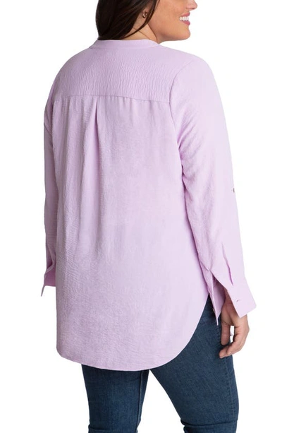 Shop Adyson Parker Essentials Tunic Blouse In Orchid