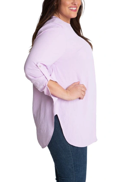 Shop Adyson Parker Essentials Tunic Blouse In Orchid