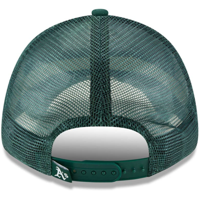 Shop New Era Green Oakland Athletics Trucker 9forty Adjustable Snapback Hat