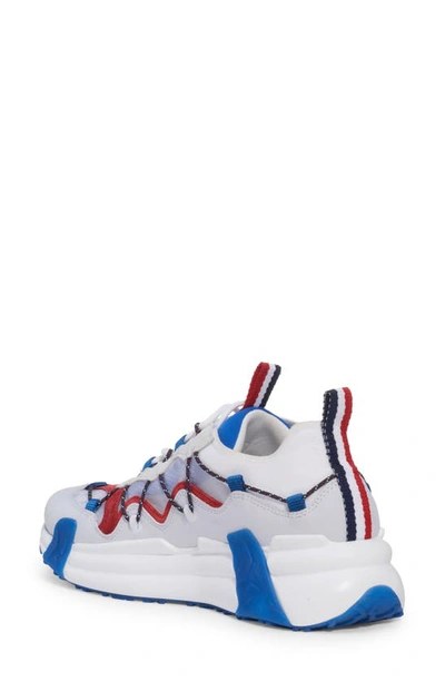 Shop Moncler Compassor Low Top Sneaker In White/ Red/ Blue