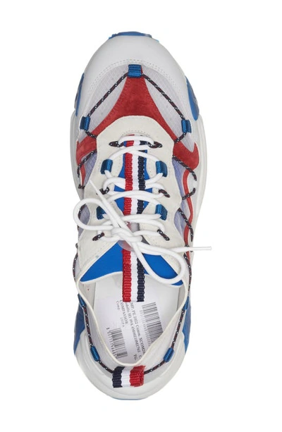 Shop Moncler Compassor Low Top Sneaker In White/ Red/ Blue