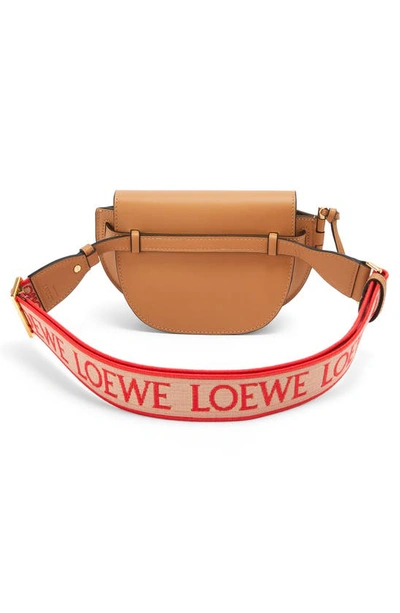 Loewe Mini Gate Leather Convertible Bag In Warm Desert
