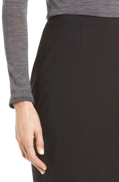 Shop Hugo Boss Vilea Tropical Stretch Wool Pencil Skirt In Black