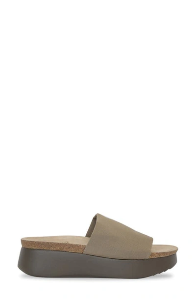 Shop Munro Nalia Platform Sandal In Khaki Fabric