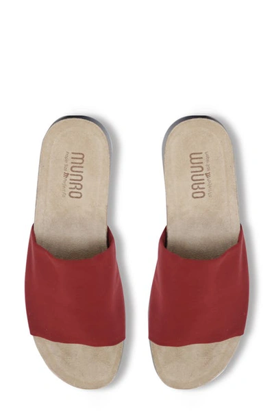 Shop Munro Nalia Platform Sandal In Brick Fabric
