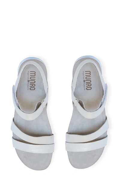 Shop Munro Juniper Sandal In Off White Shimmer