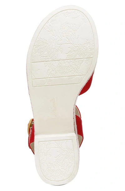 Shop Lifestride Peachy Platform Sandal In Fire Red Synthetic